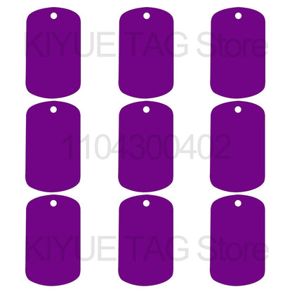 Wholesale 100Pcs Stamping Blanks Aluminum Tags Nameplate Engraving Keychain Crafts Military Tag Dog ID Tags Personalized Signs
