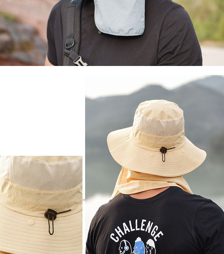 Chapéu Bucket Chapéu de Sol Proteção Solar Primavera Verão Boné Boonie Impermeável para Pesca Caminhada Jardim Safári Praia
