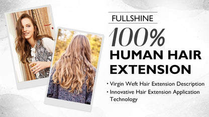 Full Shine Virgin Flat Silk Weft Sew In Hair Bundle Straight Human Hair Extensions 100% Real Human Hair Weft For Women For Salon