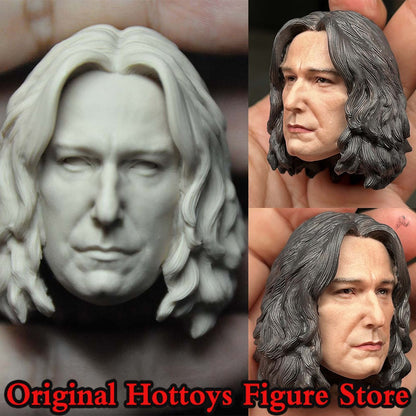 Em Estoque Escala 1/6 Acessório de Escultura de Cabeça de Soldado Masculino Escultura de Cabeça de Professor Snape Para Corpo de Boneco de Ação de 12 Polegadas