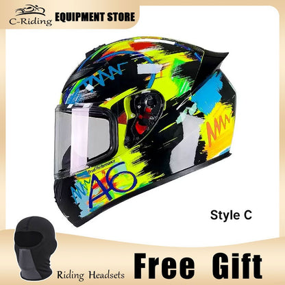 Capacete de Moto de Rosto Inteiro de Alta Qualidade Masculino Feminino Capacete de Corrida de Moto DOT capacete casqueiro casque
