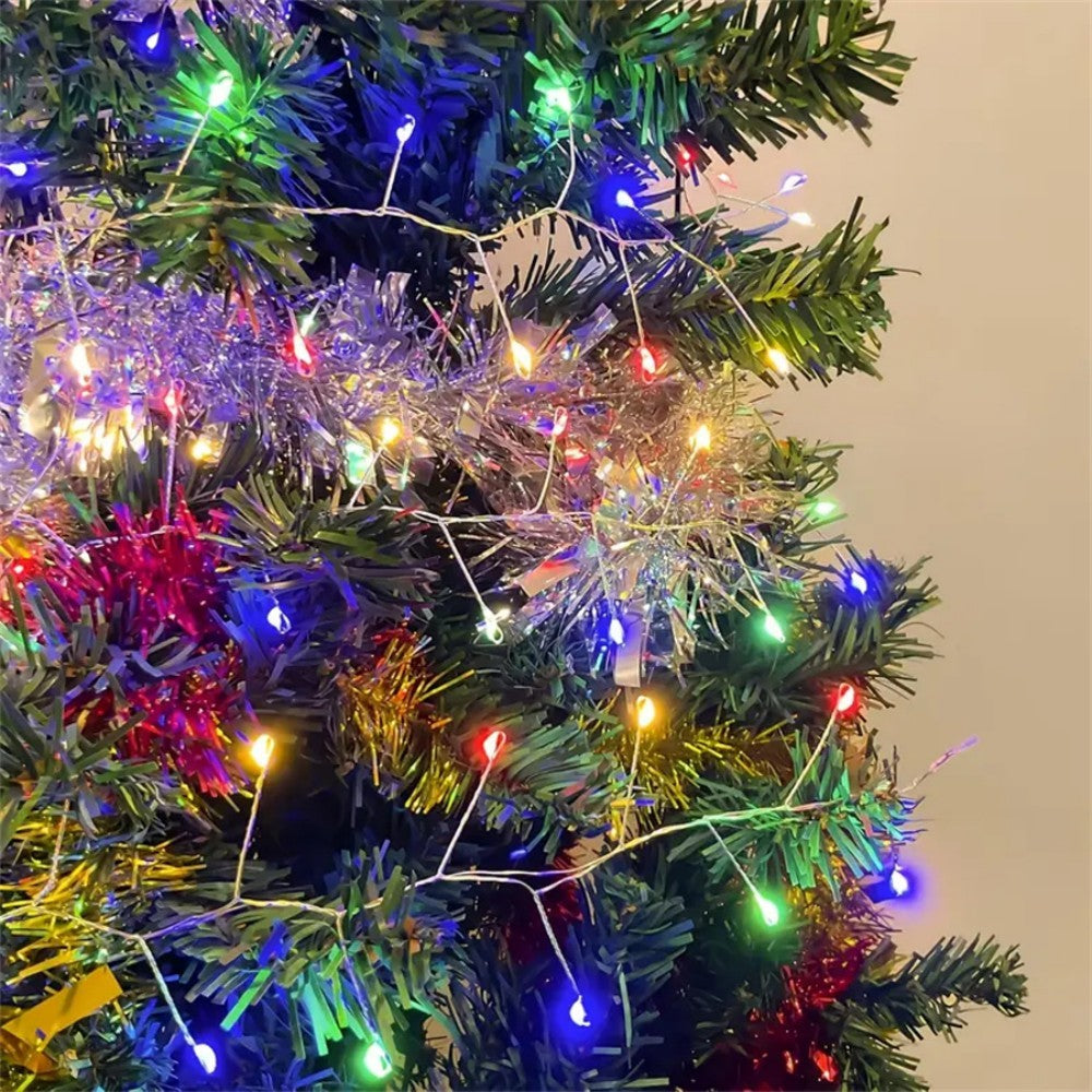 1PC 3/6/9/12M USB Power LED Firecracker String Fairy Lights Remote Control 8 Modes for Wedding Party Garden Bedroom Christmas