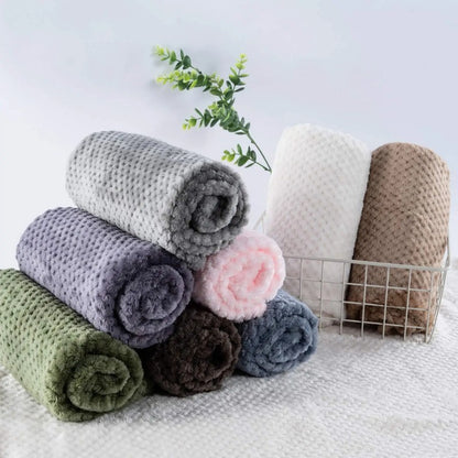 Cobertor macio para animais de estimação, manta de dormir de pelúcia para cães, cor sólida, lavável, almofada de sofá portátil, manta quente para gatos, tapete doméstico para o inverno