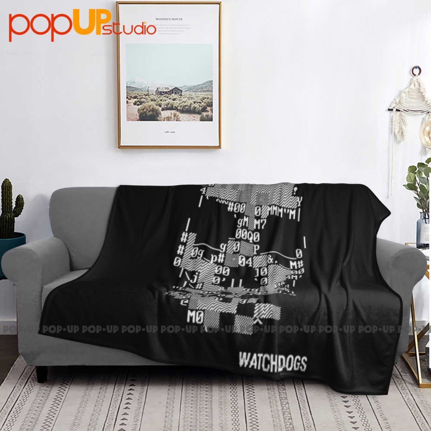 Watch Dogs Crânio Ascii Ubisoft Hacker Gamer de Ação Cobertor Ultra Macio Colcha Inverno Capa de Sofá Capas de Cama