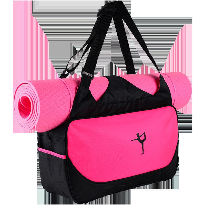Yoga mat tote bag, large capacity fitness bag, travel bag, outdoor sports bag, storage bag, side water cup bag