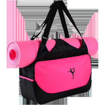 Yoga mat tote bag, large capacity fitness bag, travel bag, outdoor sports bag, storage bag, side water cup bag