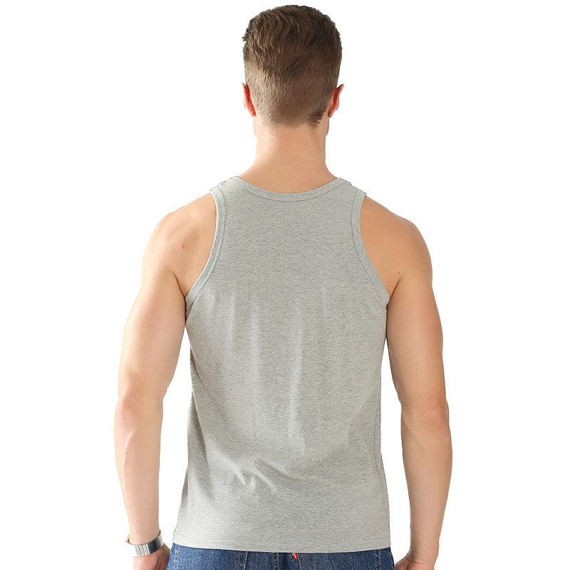 Cotton Tank Top Men  Summer Shirt Solid Color Undershirts soft O-neck plus size M to 4XL