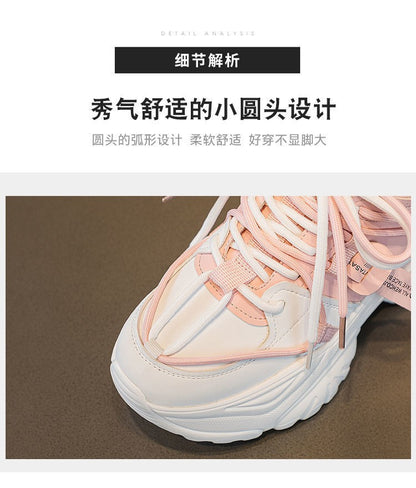 Women's Shoes Casual Shoes Spring Sneakers Platform Woman-shoes Tennis Female Fashion Thick Sole 2024 Roses Trainers Increased I