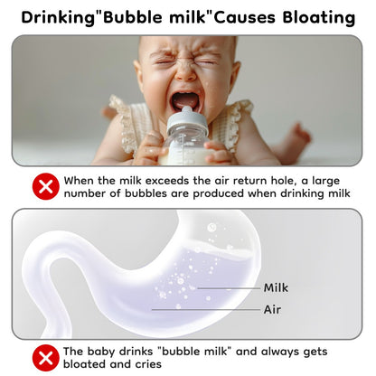 MAMIJOY  High boron silicon Glass milk bottle Wide caliber Newborn babies 0 to 6 months Glass milk bottle Anti-Colic BPA Free