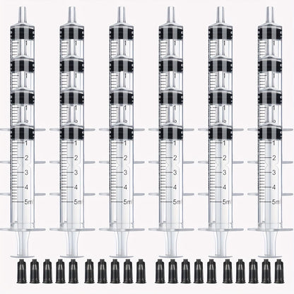 20 Seringas de 1ml/3ml/5ml/10ml com Tampa, para Cola, Distribuição e Medição de Líquidos, Alimentação de Animais de Estimação, Recarga de Cartuchos de Tinta, etc.
