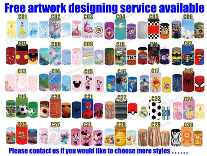 Race Car Theme Cylinder Covers Decor Elastic Racing Party Backdrop Pedestal Cover Baby Shower Birthday Custom Name Desserts