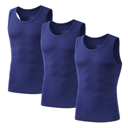 3Pcs/Pack Solid Color Men's Tank Top Sleeveless Undershirts Men Vest Gym T-Shirt High Quality Bamboo Fiber Man Singlets Sports