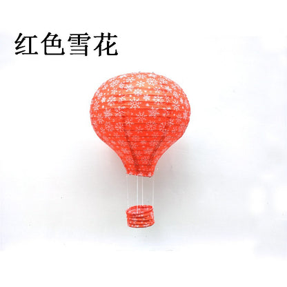 1pc Ceremony Holiday Party Folding Paper Lantern Hot Air Balloon Shape 30/40cm Pink Blue For Kids Baptism Birthday Wedding Decor