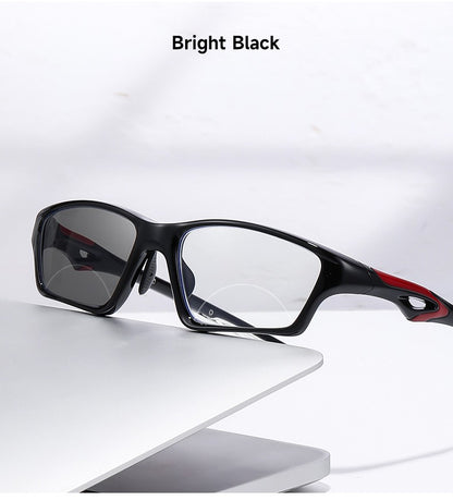 Sports Bifocal Reading Glasses Man Photochromic Anti-blue Light +1.0 To +4.0 TR90 Frame Eyeglasses High Quality Eyewear Readers