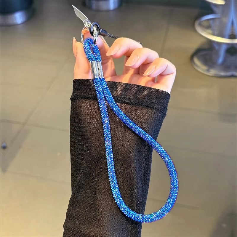 INS Glitter Phone Lanyard Phone Crystal Wrist Straps Keychain Anti-lost Rope For iPhone 16 Samsung Universal Bling Hanging Cord