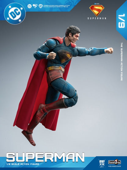 2025 Boneco de Ação Original Fondjoy David Corenswet Superman 1/9 Novo Boneco Superman Articulado em PVC Brinquedo Infantil Presente para Menino