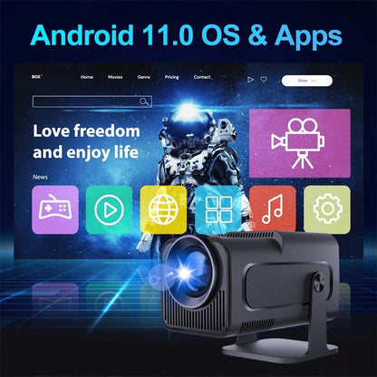 New KaiAqua HY320 Projector Android 11 390ANSI HD 4K Native 1080P Dual Wifi6 BT5.0 Cinema level Portable Projetor HY300 Upgrated