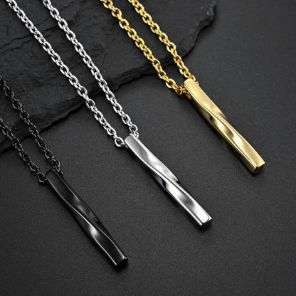 2022 Novo Colar Masculino da Moda Retângulo Pingente Colar Moda Simples Corrente Cruzada Presente para Amantes Frete Grátis
