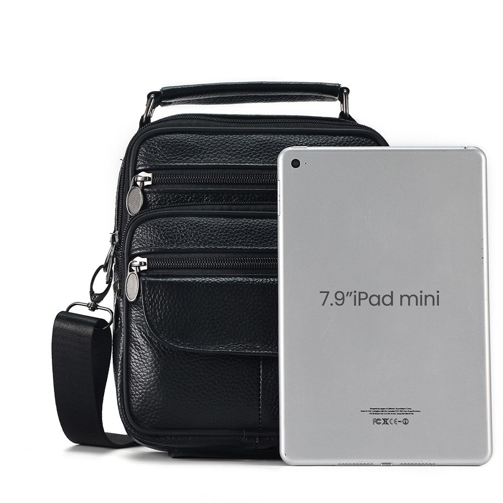 JOYIR Men Genuine Leather Crossbody Bags Messenger Bag for Male Trendy Shoulder Bags Casual Travel Sling Bag Handbags