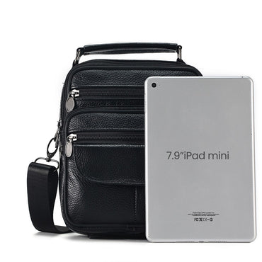 JOYIR Men Genuine Leather Crossbody Bags Messenger Bag for Male Trendy Shoulder Bags Casual Travel Sling Bag Handbags