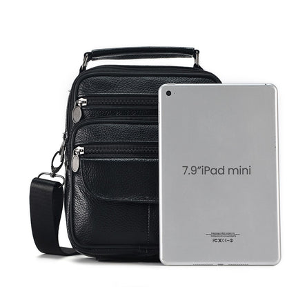 JOYIR Men Genuine Leather Crossbody Bags Messenger Bag for Male Trendy Shoulder Bags Casual Travel Sling Bag Handbags