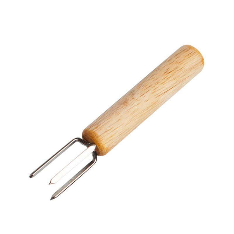 2/4/8Pcs Corn Holders Stainless Steel Wooden Handle Cob Skewers BBQ Anti Scalding Fruit Forks Outdoor Camping Cooking BBQ Tool
