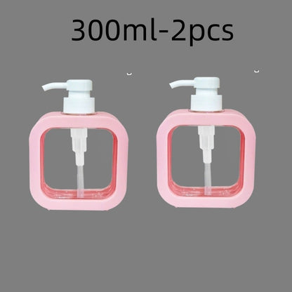 300/500ml Bathroom Soap Dispensers Refillable Lotion Shampoo Shower Gel Holder Portable Travel Dispenser Empty Bath Pump Bottle