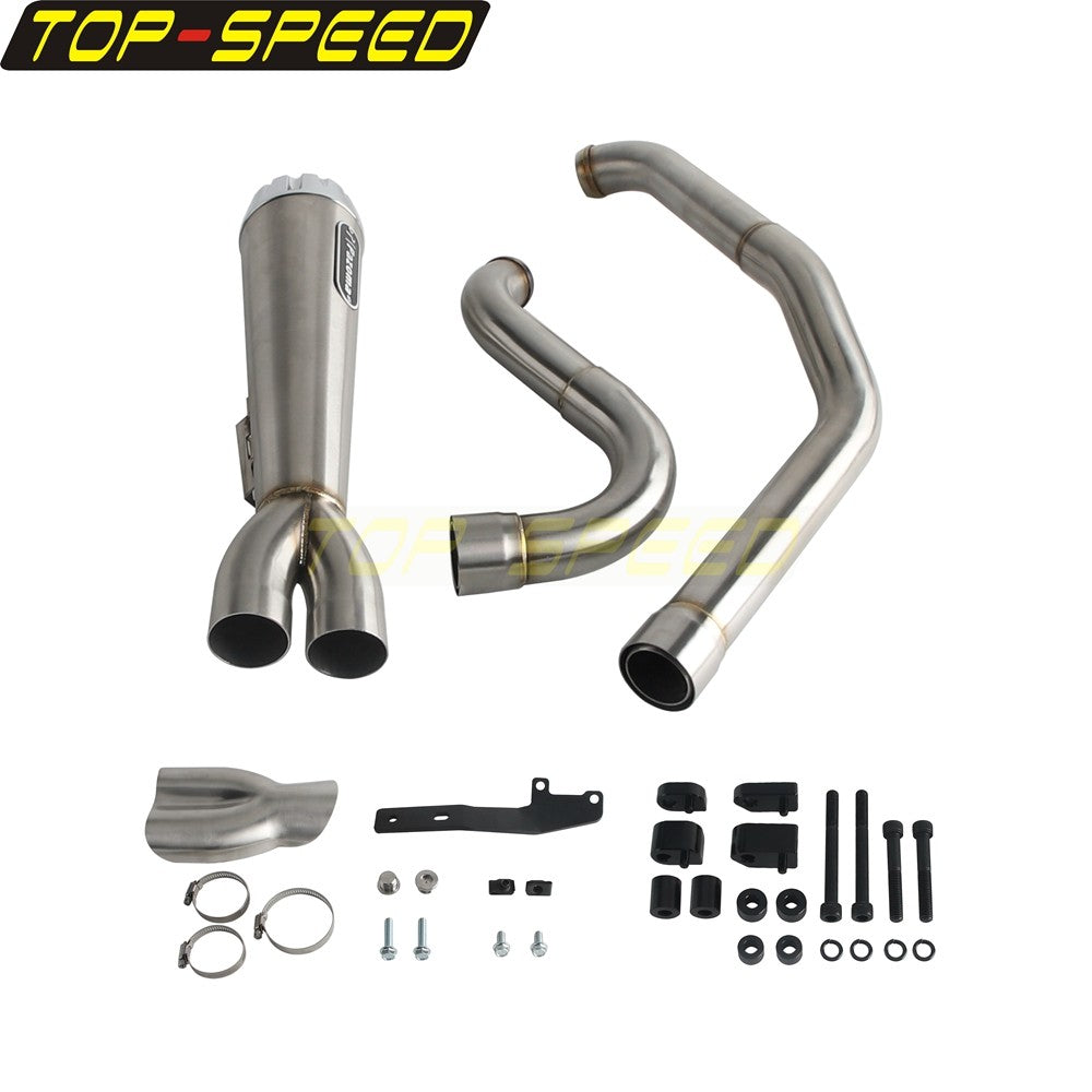 For Harley CVO Street Glide FLHXSE 2017-2025 CVO Road Glide ST FLTRXSTSE 2024-2025 2-Into-1 Exhaust Motorcycle Touring Mufflers