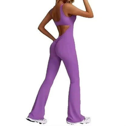 Sexy Back V Jumpsuit Gym Set Women Training Yoga Suit Sportswear Women Sports Jumpsuit Fitness Rompers Stretch Workout Bodysuits