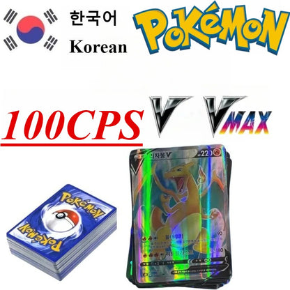 Cartas de Jogo Pokémon em Inglês/Alemão/Espanhol/Coreano/Francês Pikachu Mew Coleção de Cartas Colecionáveis PTCG Brinquedos de Presente Cartas de Jogo de Mesa