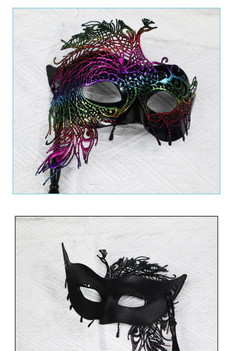 Half-face Handheld Masquerade Masks Masquerade Ball Props Carnival Party Lace Peacock Mask Costume Party Deecor with Stick