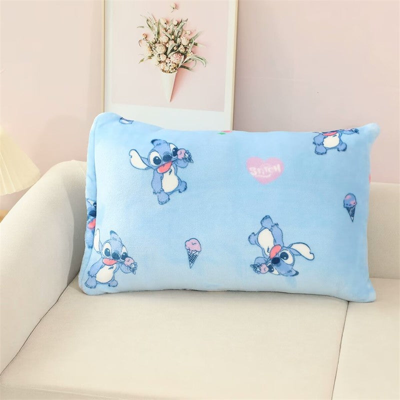 Manta Fofa do Stitch, Manta Quente de Flanela, Fronha com Estampa Estilo Japonês, Colcha para Quarto, Sofá, Cama de Menina