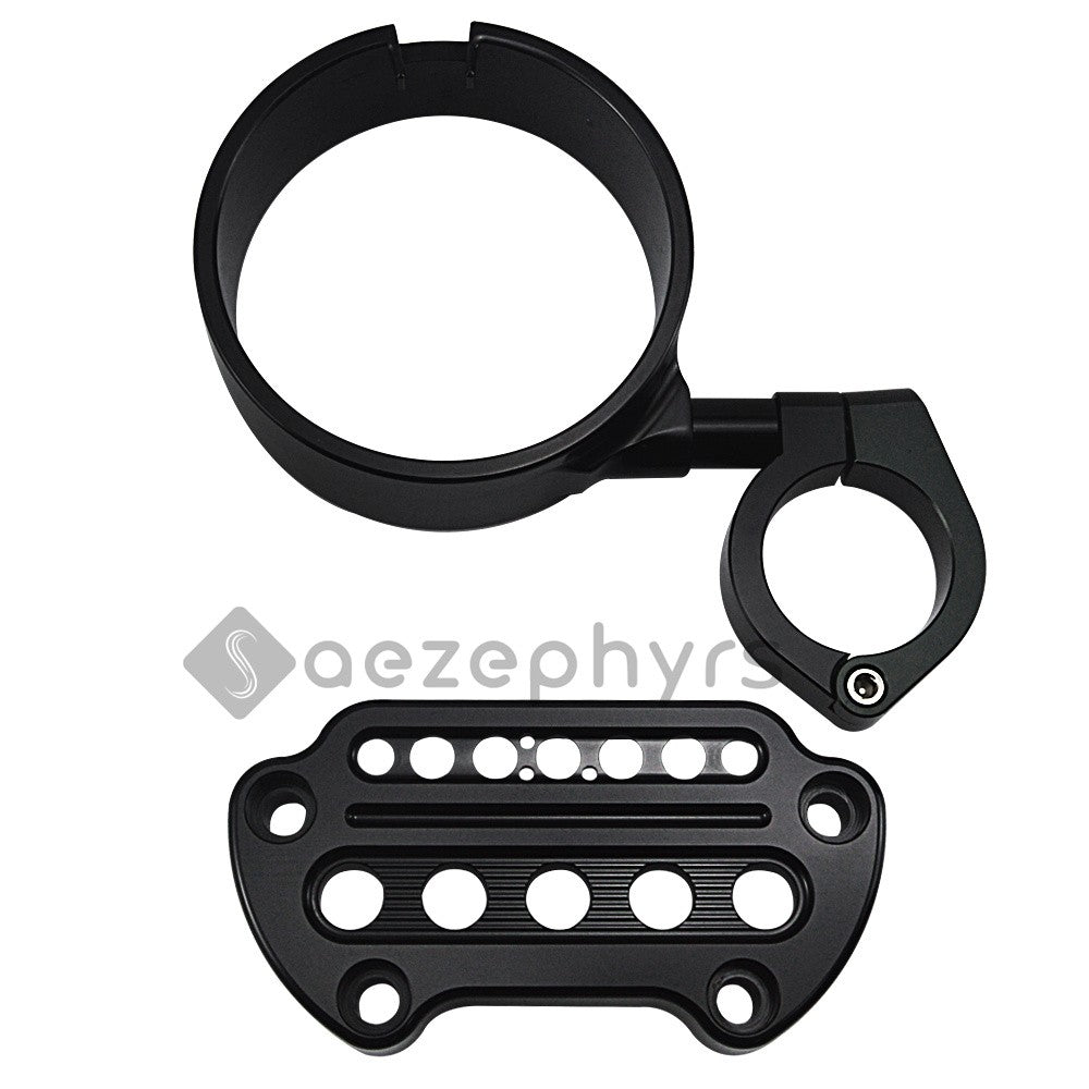 Capa de Suporte de Velocímetro Lateral/Remoção para Motocicleta Braçadeira Superior Guidão Riser Mount para Harley Sportster Iron XL883 Forty-Eight 95-20
