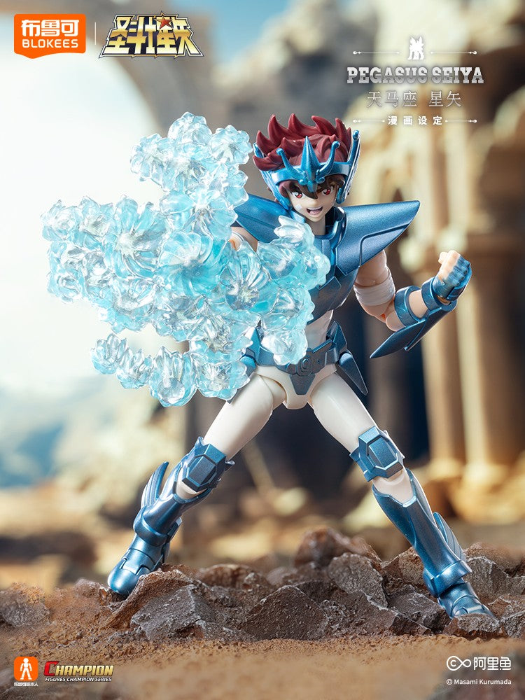 Novo Genuíno BLOKEES Gold Saint Seiya Sagitário Seiya Pégaso Aiolos Tenma Pégaso Action Figure Brinquedo Montar Figura Brinquedo Presente