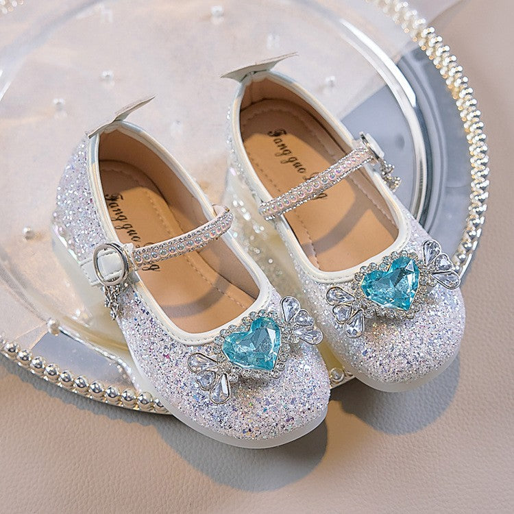 Fashion Elegant Soft Sole Anti-slippery Versatile Dress Leather Shoe for Party Autumn New Children Princess Shoes for Girls