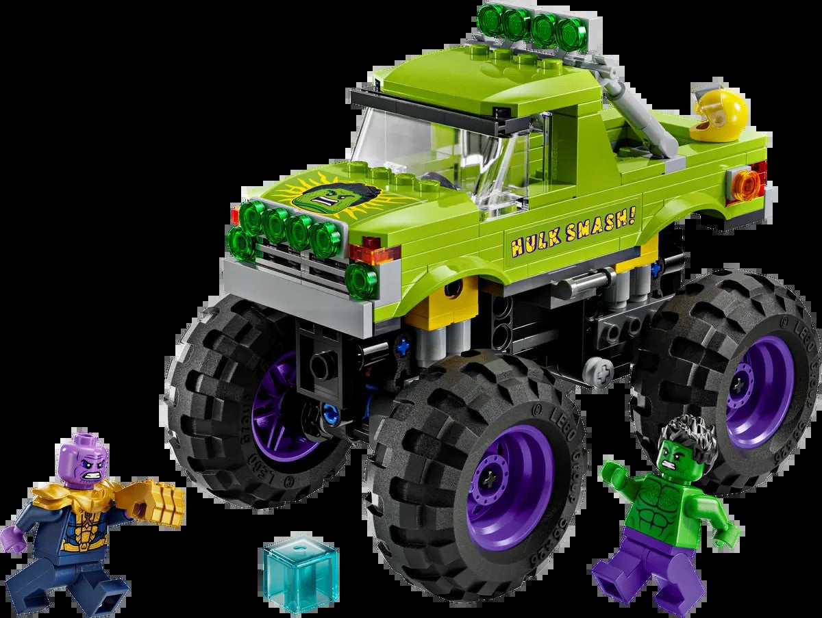 LEGO, Marvel, 76312, Batalha do veículo off-road do Hulk, Thanos, brinquedo de bloco de montar infantil, presente