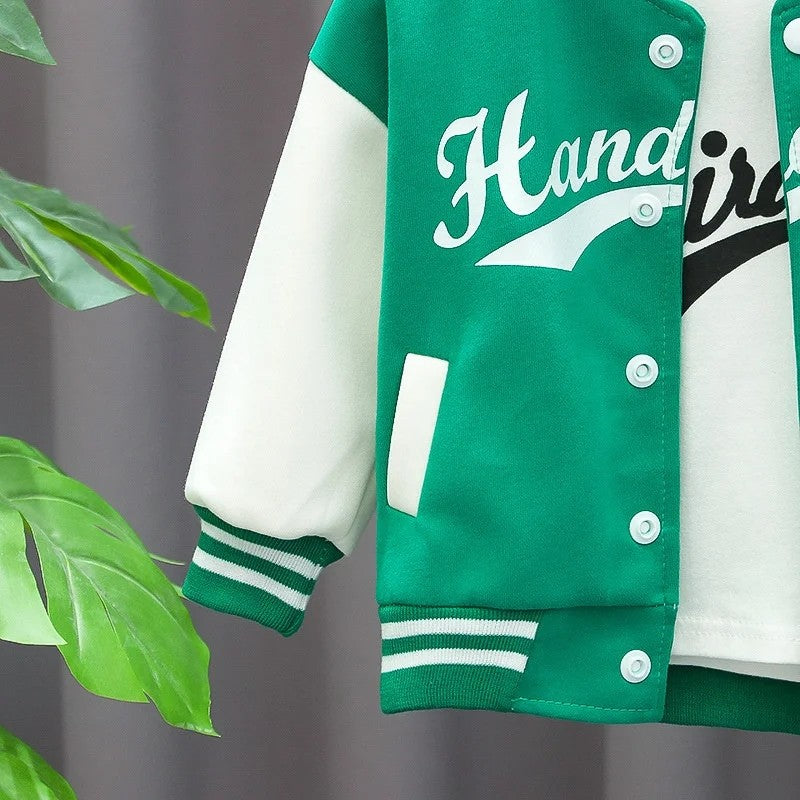 Baby Baseball Clothing Suit Boys Girls Casual Sports Sets 3 Pcs Coat Pants tripartite Spring Autumn Thin Baby Tracksuit Outfits