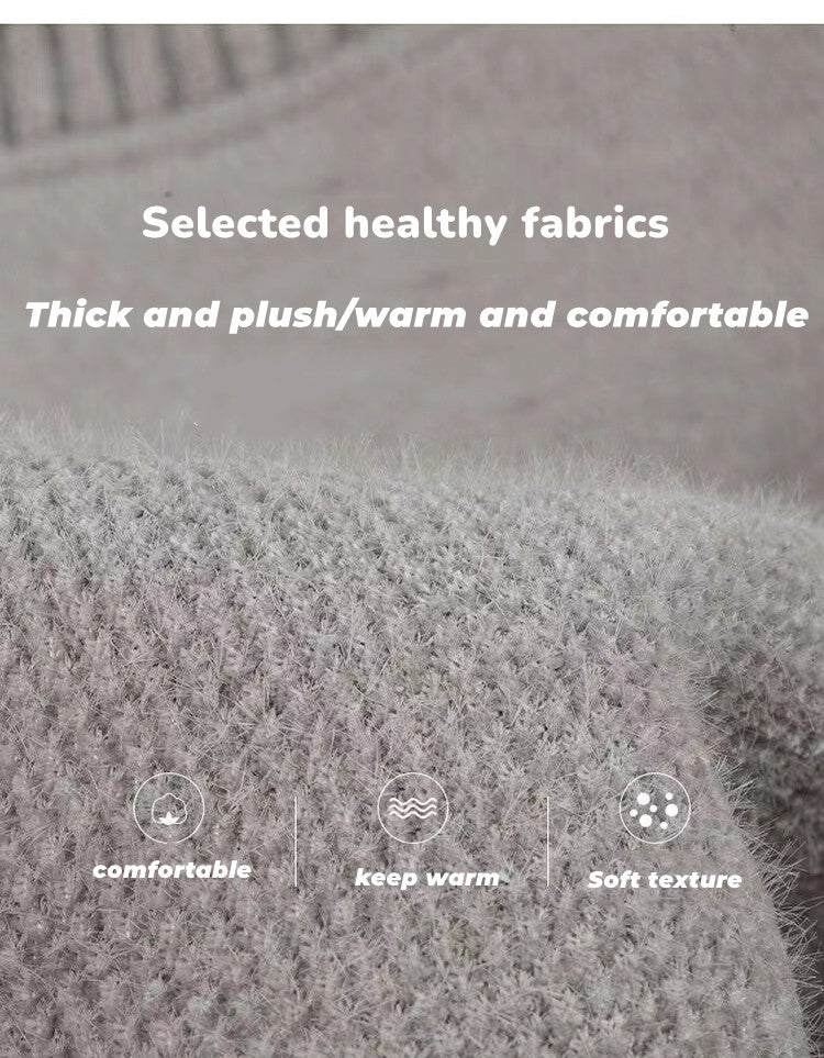 High end brand velvet sweater men's new fashion designer exquisite pony embroidery winter thick warm high neck knitted pullover