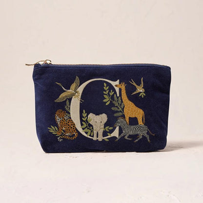 Fashionable Portable Makeup And Cosmetic Tool Storage Animal Pattern Printed Velvet Fabric Large Capacity Cosmetic Bag