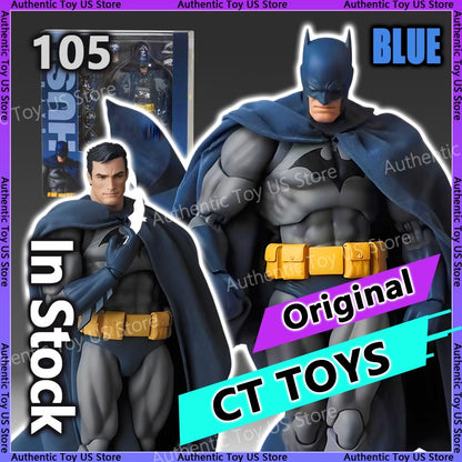 Novos brinquedos CT Batman Hush Versão Azul Mafex 105 Bat Man Versão Preta Dc Anime Action Figure Estatueta Modelo Estátua Presentes Brinquedos