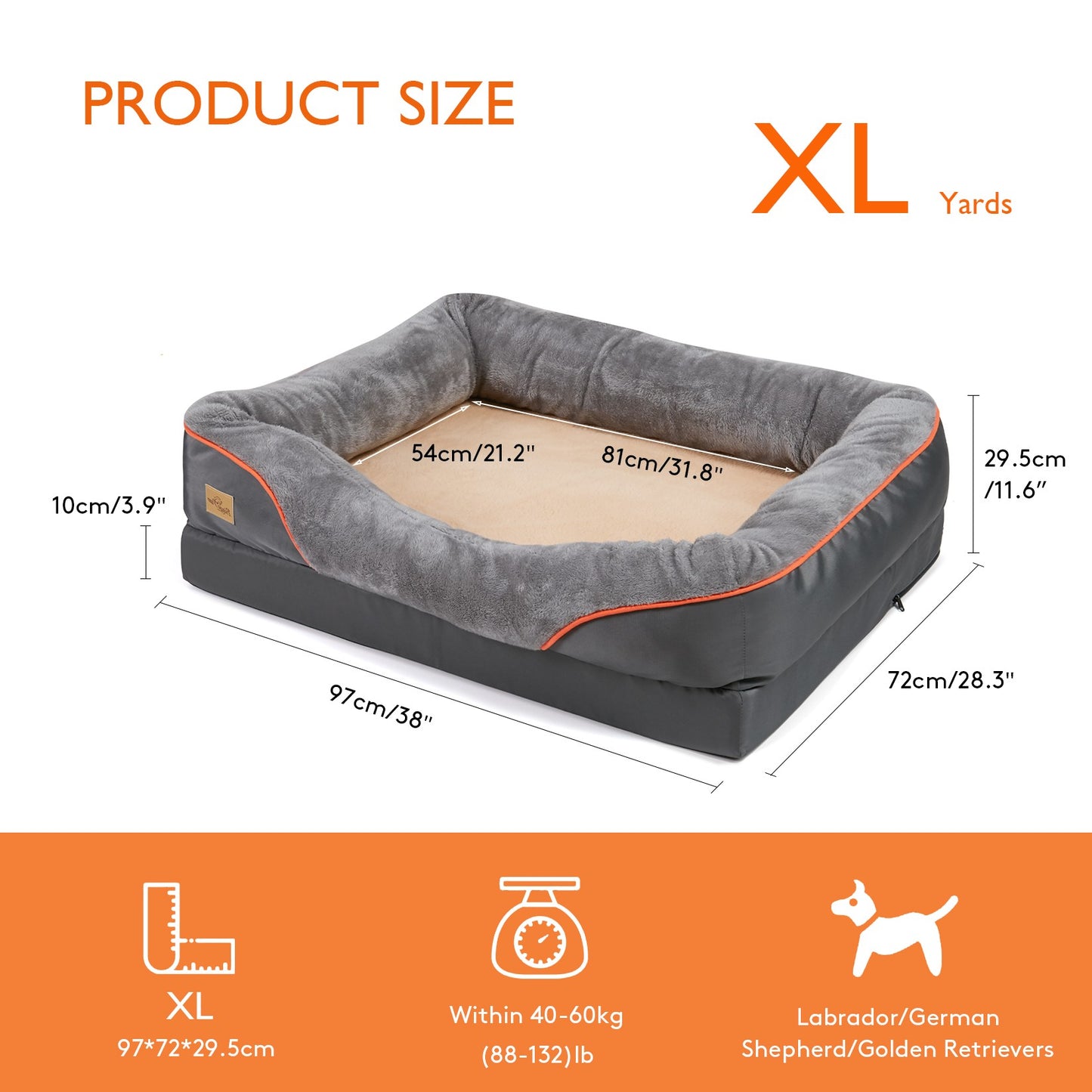 Cama Para Cachorro Grande Macia Confortável Antialérgica Quente de Lã Capa Removível Lavável Cama Para Animais de Estimação Impermeável
