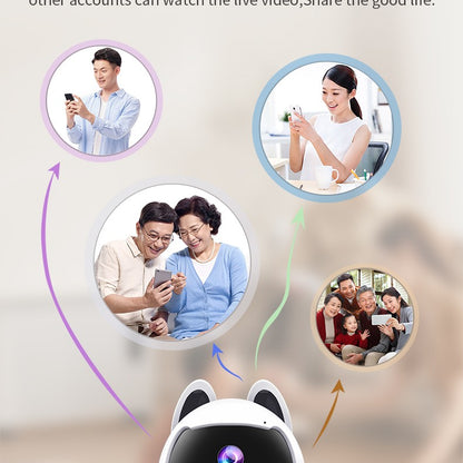 WiFi Surveillance Camera Indoor Home Security Baby Monitor V380 HD Smart Cat Wireless Camera Automatic Tracking Two-way Audio