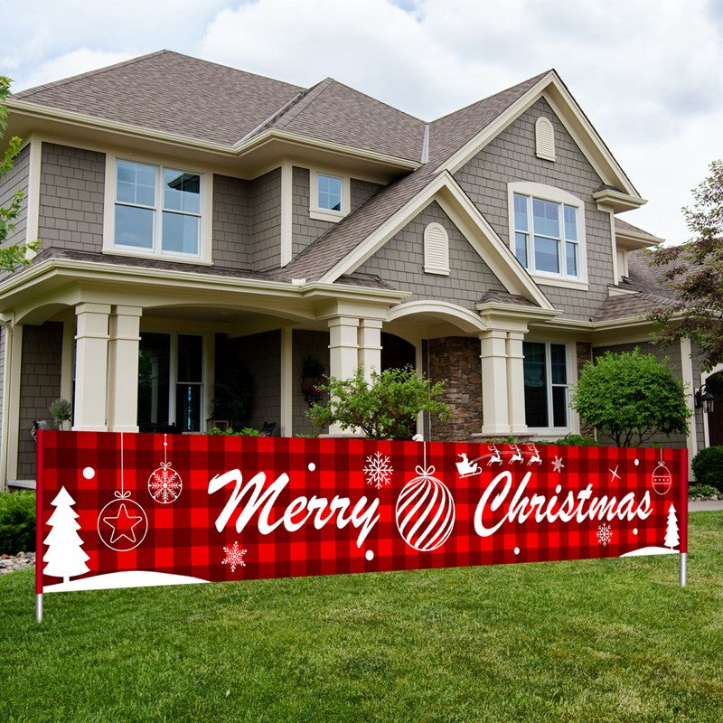 Christmas Outdoor Banner Merry Christmas Decorations For Home 2025 Outdoor Decor Xmas Navidad Noel Natal Happy New Year 2026