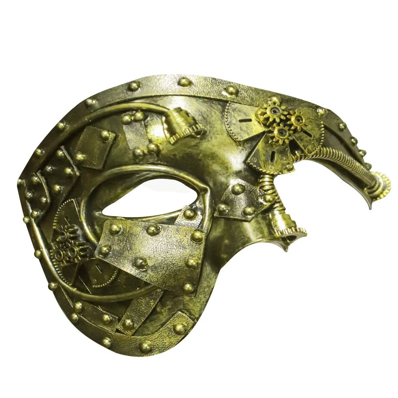 Steampunk Mask, Masquerade Role-Playing Mask, Halloween Gear Vintage Mechanical Style Mask