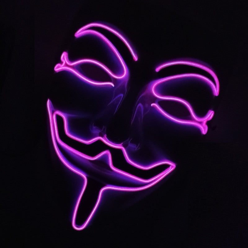 Halloween LED Vendetta Mask Night Club Carnival Party Festival Decoration Cosplay Vendetta Guy Fawkes Mascara Glowing V Mask