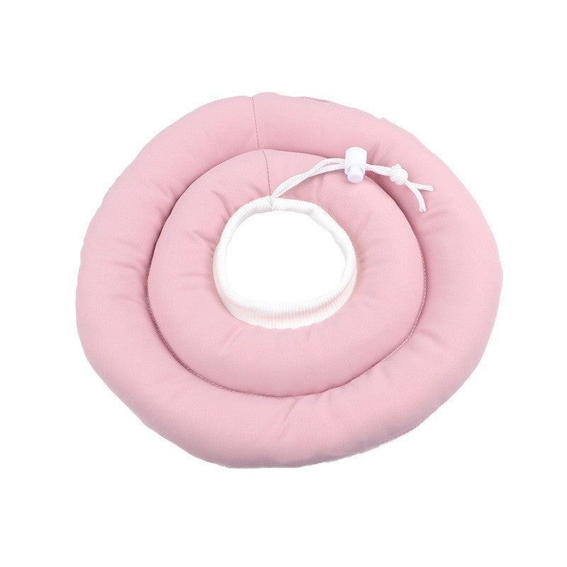 Colar Elizabetano Ajustável Para Cães Com Cordão Protetor De Pescoço Colar Donut Impermeável Evita Mordidas e Arranhões