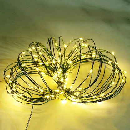 1000/500LED Green Wire Led String Fairy Lights US/EU Plug 110V/220V Waterproof LED Christmas Tree Holiday Home Garden Decor Xmas