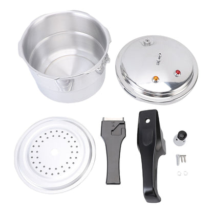 Pressure Cooker 3L Explosion Proof Aluminum Stovetop Fast Cooking Canning Cooker Pot with Steam Rack for Kitchen