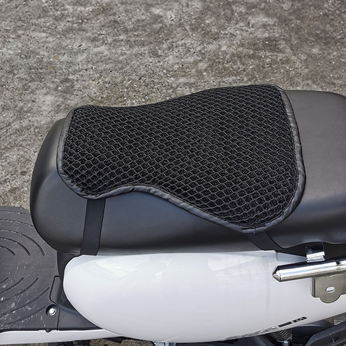 Almofada de Assento de Motocicleta Antiderrapante Estrutura de Malha 3D Respirável Macia e Confortável Proteção Solar Acessórios para Motocicleta