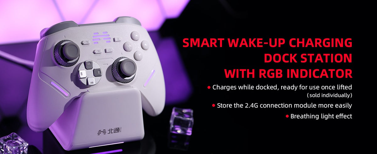 BEITONG KP40 Elite Wireless Controller for PC/Switch/iOS/Android/Steam, Adjustable TMR Joystick, 1000Hz Pro Gamepad